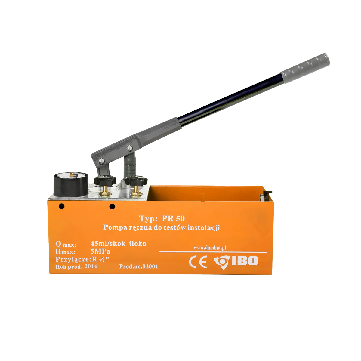 Rankinis siurblys PR-50 slėgio bandymams